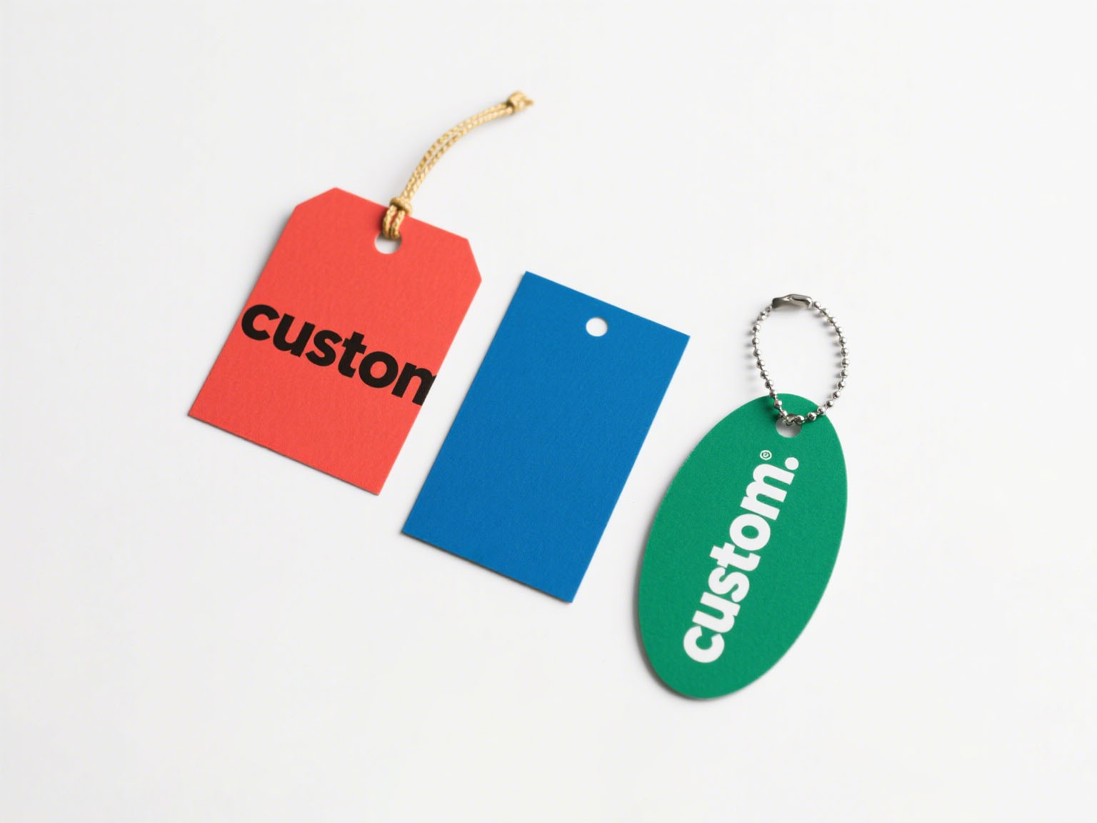 Customize hang tags, ribbons, packaging, care labels, etc. with brand logos.